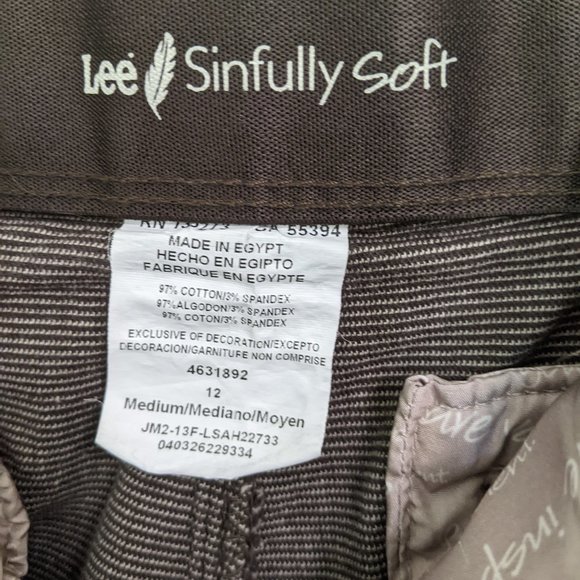LEE's Sinfully Soft Tan Brown Pants Size 12 - Picture 4 of 10